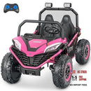 Pink 24V 4WD Electric Ride-On Car for Kids with XL 20" Double Seat