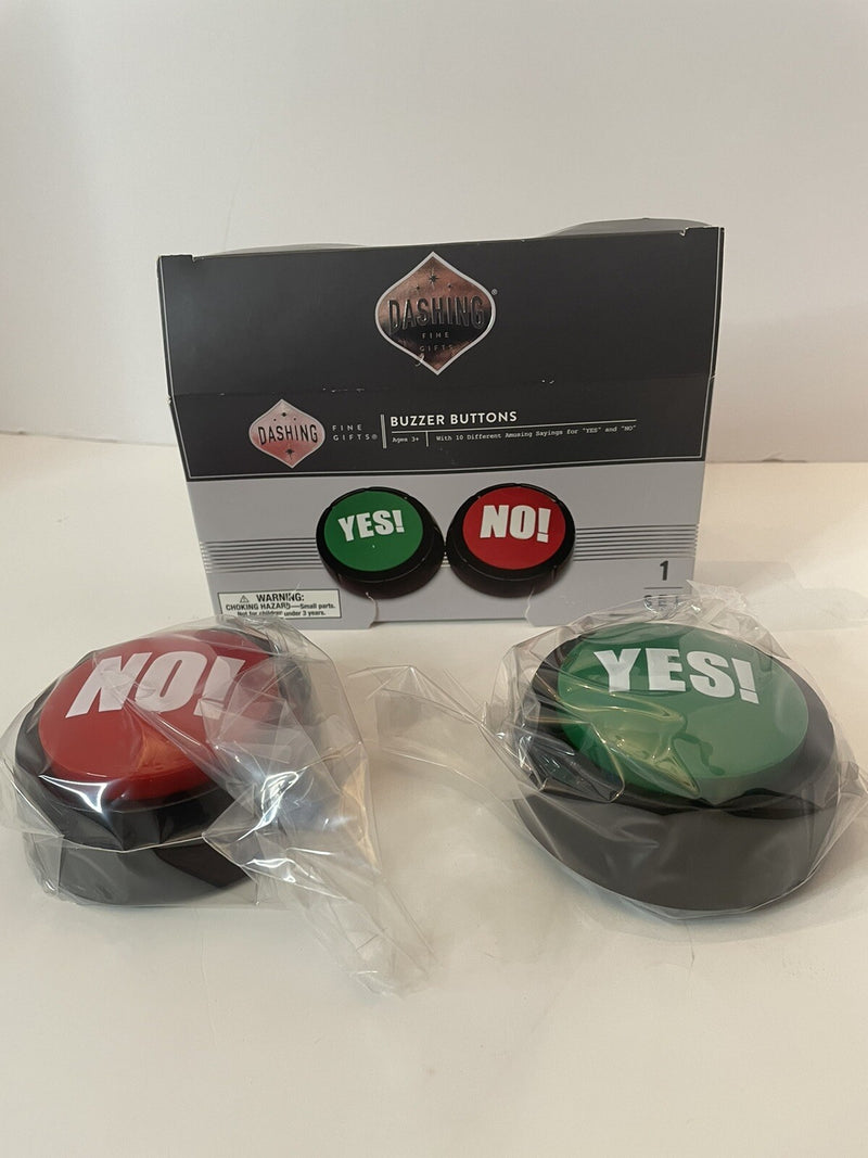 Yes No Buzzer Buttons with 10 Sayings for Game and Party Night Fun