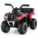 Electric 6V ATV Quad Ride-On for Kids with Spray Feature and Storage Compartment