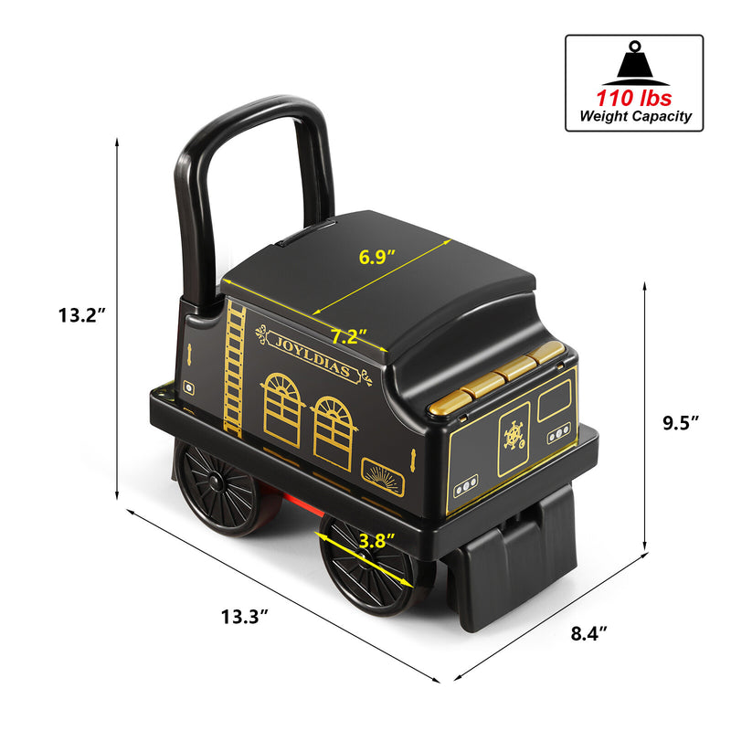 6V Ride-On Train Toy with Lights and Music for Toddlers 1-3 Years Black/Blue