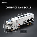 1/64 Scania RC Drift Semi Truck with Trailer, 4WD Remote Control Car for Children Aged 4 and Up