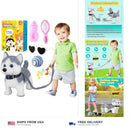 Interactive Dancing Dog Toy with Leash, Realistic Barking, and 10 Songs