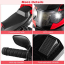 Red 6V Kids Motorcycle with Training Wheels, Horn, Music, and Headlight for Ages 3+