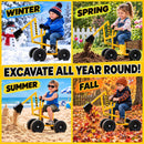 Children's Ride-On Sand Digger Excavator with 8-Inch Wheels