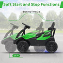 Electric UTV Ride-On Car for Older Kids - 12V Battery with Remote Control in Green
