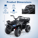 24V Electric ATV Ride-On Toy for Kids with Spring Suspension and LED Lights