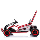 24V Kids Electric Drift Go Kart with Music and 5-Point Safety Belt, Speeds up to 7.5 MPH