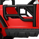 Red 12V Battery-Powered Kids Ride-On Truck with MP3, LED Lights, Remote Control, and Cover