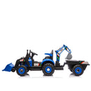 24V Electric Ride-On Tractor Toy for Kids with Versatile 4-in-1 Attachments