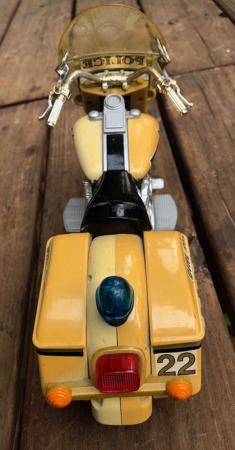 Battery Operated Working Police Motorcycle Toy Harley Style