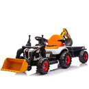 24V Electric Ride-On Tractor Toy for Kids with 4-in-1 Construction Tools