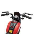 Red 6V Electric Dual Drive 3-Wheel Ride-On Motorcycle for Kids