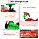 6V Electric Children's Ride-On Train with 16 Curved Tracks and 6 Sturdy Wheels in Green