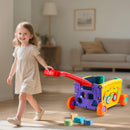Didklom Interactive Push Toy Wagon for Babies 18 Months and Up with Building Blocks