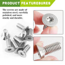 Set of 8 Stainless Steel Brake Disc Rotor Screws and Bolts for Automotive Use
