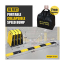 10ft Collapsible Rubber Speed Bump in Yellow