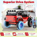 24V Kids Ride-On Car with Remote Control, Music, LED Headlights, and Spring Suspension