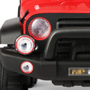 Red 12V Battery-Powered Kids Ride-On Truck with MP3, LED Lights, Remote Control, and Cover