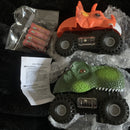 Dinosaur-Themed Vehicle Toys with Dual Battery-Operated Lights and Sounds