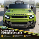 Licensed Green Land Rover 12V Ride-On Car with Suspension and Remote Control