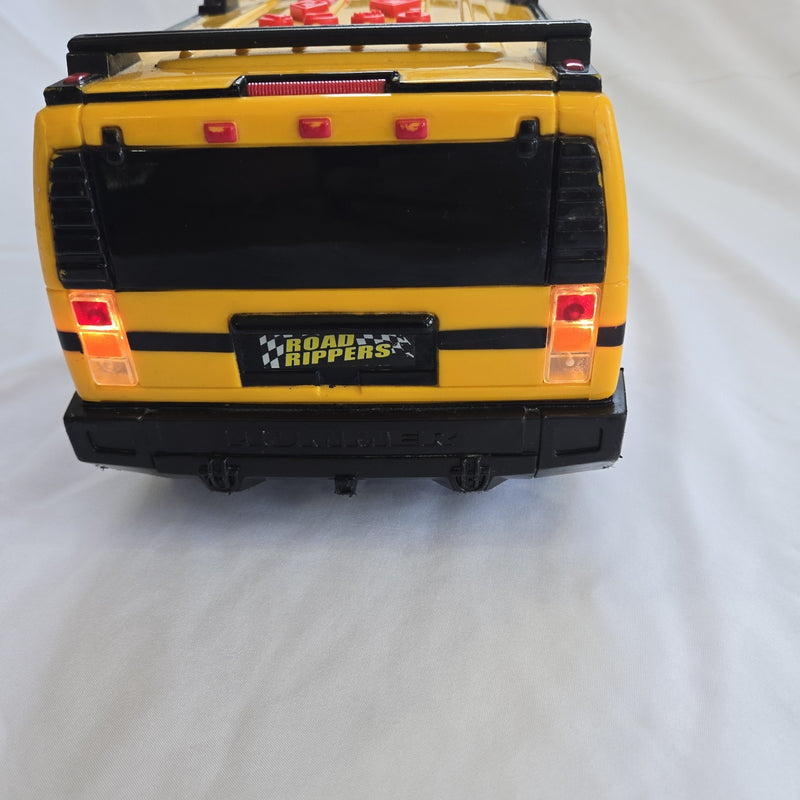 Yellow 2006 Hummer H2 Toy with Voice, Lights, and Horns - Road Ripper Model