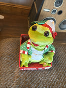 Hip Hop Christmas Frog by Gemmy - Green and Red, Rare Edition Singing Jolly Old St. Nicholas