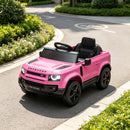Pink 12V Children's Electric Ride-On Car with Remote Control, Suspension, Lights, and Music