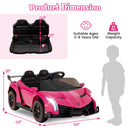 12V Lamborghini 4WD Kids Electric Ride-on Sports Car with Power Adapter