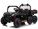 Electric 4WD Black Dump Truck Car for Kids Aged 4-8 - 2 Seater Ride-On Toy
