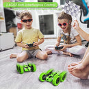 Green Double-Sided RC Stunt Car with Headlights for Kids Aged 6–12