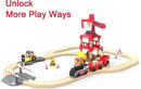 Motorized Wooden Train Set for Toddlers Age 3 and Up