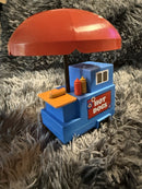 Illuminated Hot Dog Cart Playset with Red Umbrella for Kids Ages 4-7