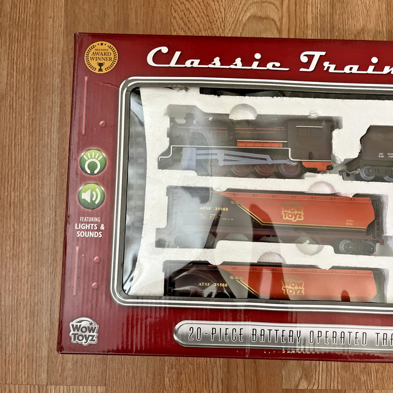 20-Piece Classic Train Set with Over 14 ft of Track