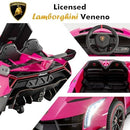 Lamborghini Veneno 12V 4WD Electric Pink 2-Seater Ride-On Car for Kids