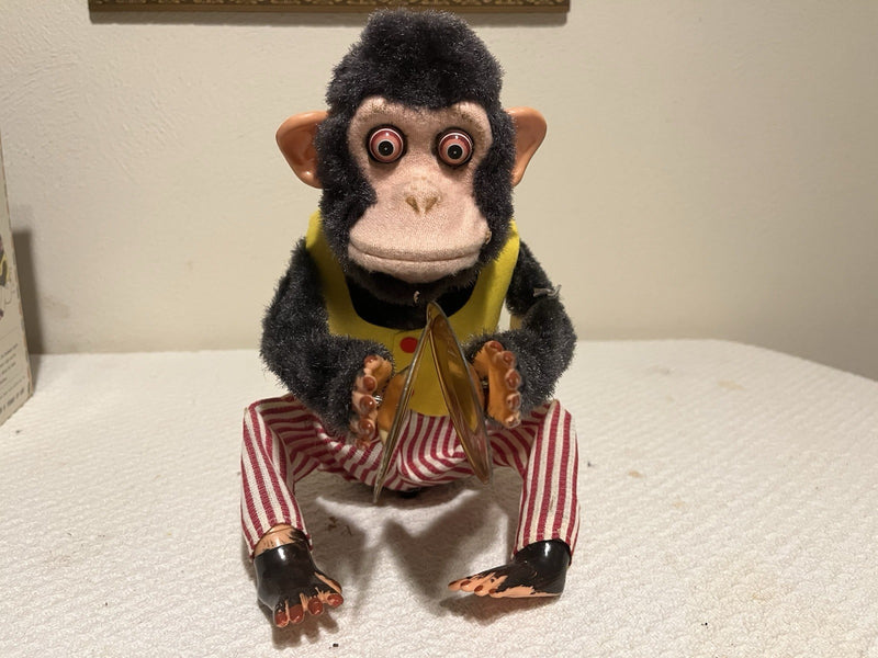 Vintage Working Musical Clapping Cymbal Monkey Toy with Original Box