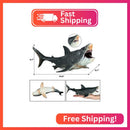 EOIVSH Mega Realistic Megalodon Shark Figurine, Plastic Ocean Creature Toy