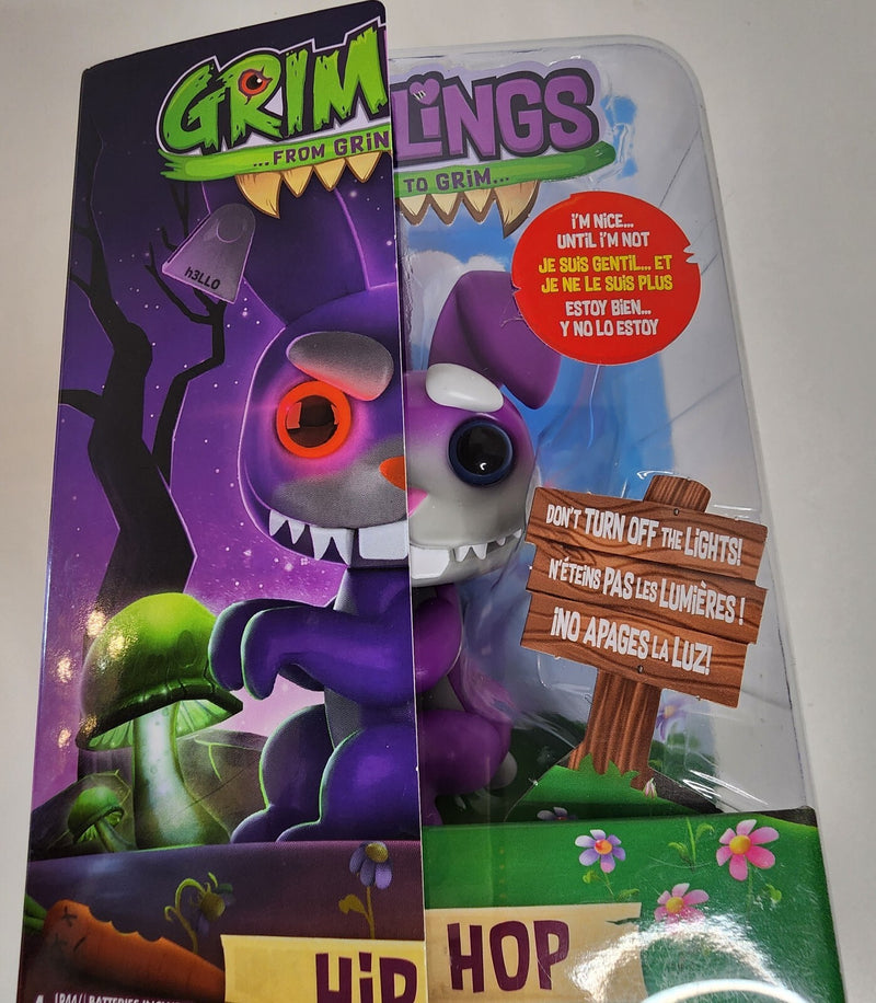 Interactive Fingerlings Grimlings Hip Hop Creepy Rabbit Toy with 30+ Sounds, Motion, and Lights