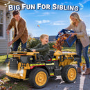 24V Electric Dump Truck with Remote Control and Durable EVA Tires - Yellow