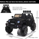 12V Electric Ride-On Pickup Truck for Kids with 3 Speeds and Remote Control, Black