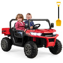 Red 24V Electric 2-Seater Dump Truck for Kids with Remote Control