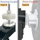 6-Piece Tire Coupler and Axle Connector Set with Motor Assembly and Traction Bands