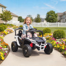 12V Electric UTV Truck for Kids with Remote Control and Rear Suspension, White