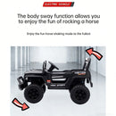 12V Electric Ride-On Car for Kids with Remote, Swing Feature, and Music