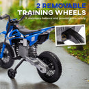 12V Blue Children's Motorcycle with Twist Grip Throttle and Rear Suspension