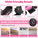 Licensed Pink Lamborghini 3-in-1 Ride-On Stroller with Sound Features