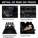 12V Electric Ride-On Pickup Truck for Kids with 3 Speeds and Remote Control, Black