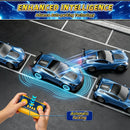 Gas Station Playset for Remote Control Cars - Spray & Dual Sounds for Kids Aged 4-12
