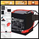 12V Ride-On Toy Battery Replacement Set - 5Ah with Harness & Dual Pin Connector