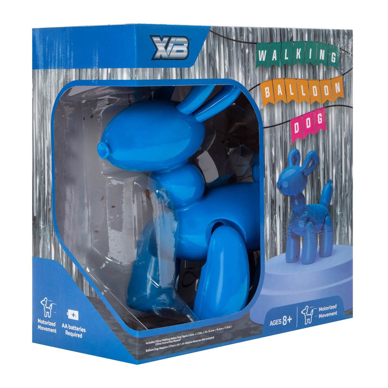 Walking Blue Balloon Dog Toy Approx. 4" x 7" x 8" for Ages 8+