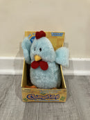 Vintage 1997 Gemmy Cornelius Battery-Operated Dancing Chicken with Blue Sparkles and Tinsel